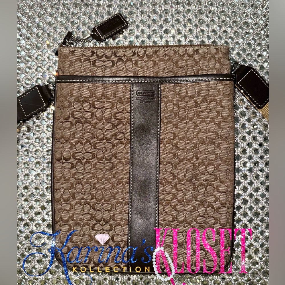 Coach Signature Coated Canvas w/Refined Calf Leather, Vintage CC Mini Logo